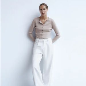 Zara Knit Cropped Cardigan